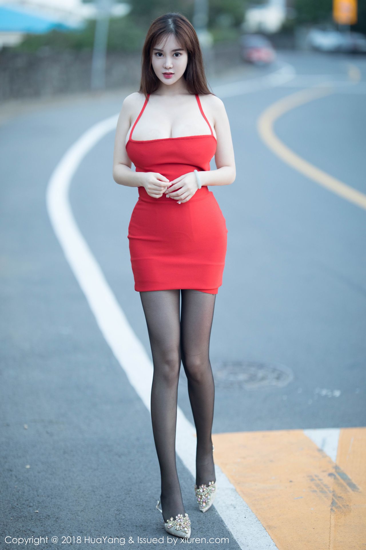HuaYang Vol.080 Goddess Silvia Jeju Island Travel Photoshoot